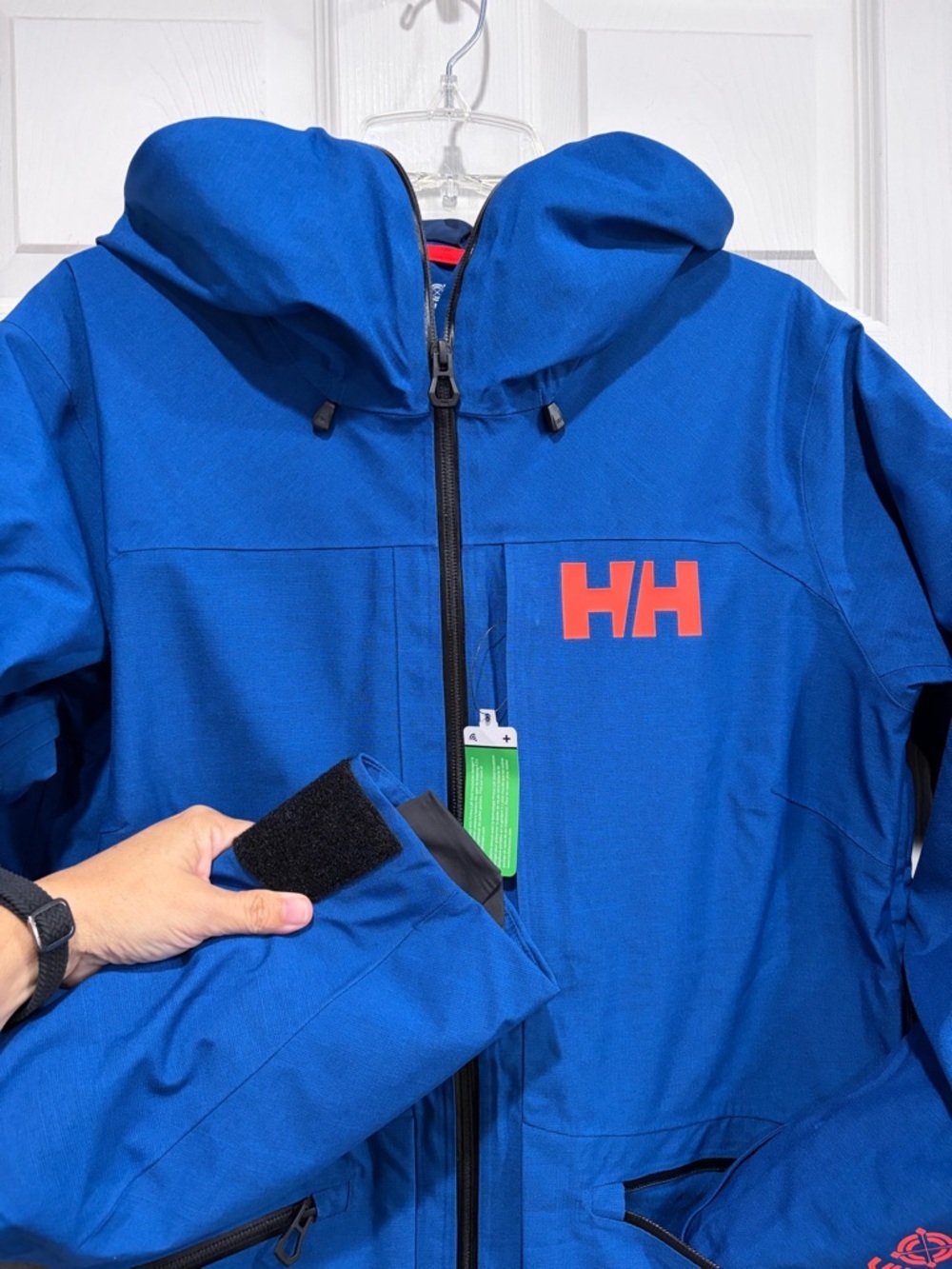 Helly Hansen Women's XL Powderqueen 3.0 Ski Jacket Snow Insulated Blue NWT - Picture 4 of 9